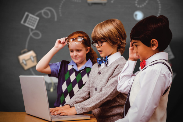 group of Kid coding