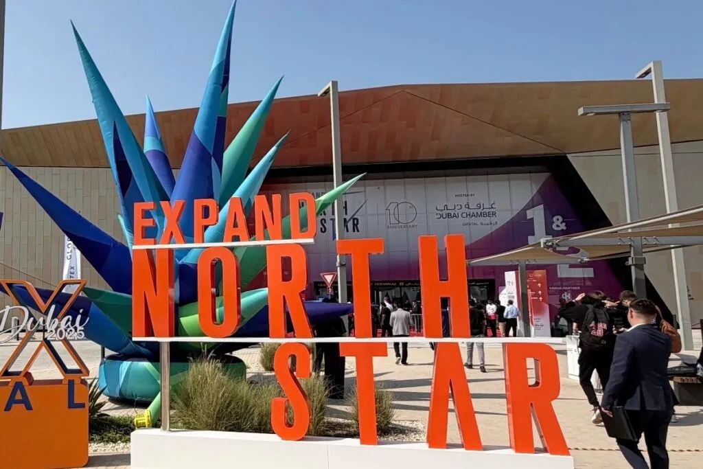 The Expand North Star sign outside the venue at Dubai Harbour during GITEX Global 2025